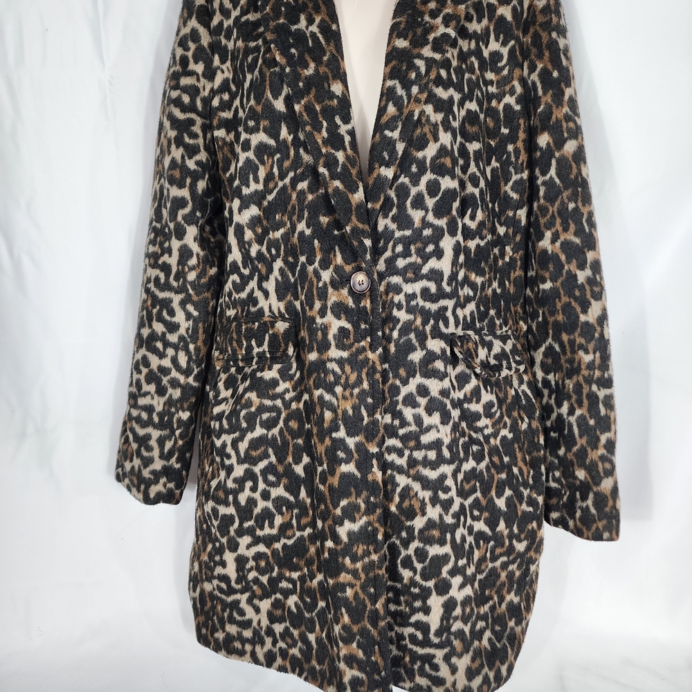 Crown & Ivy Animal Print Trench Coat